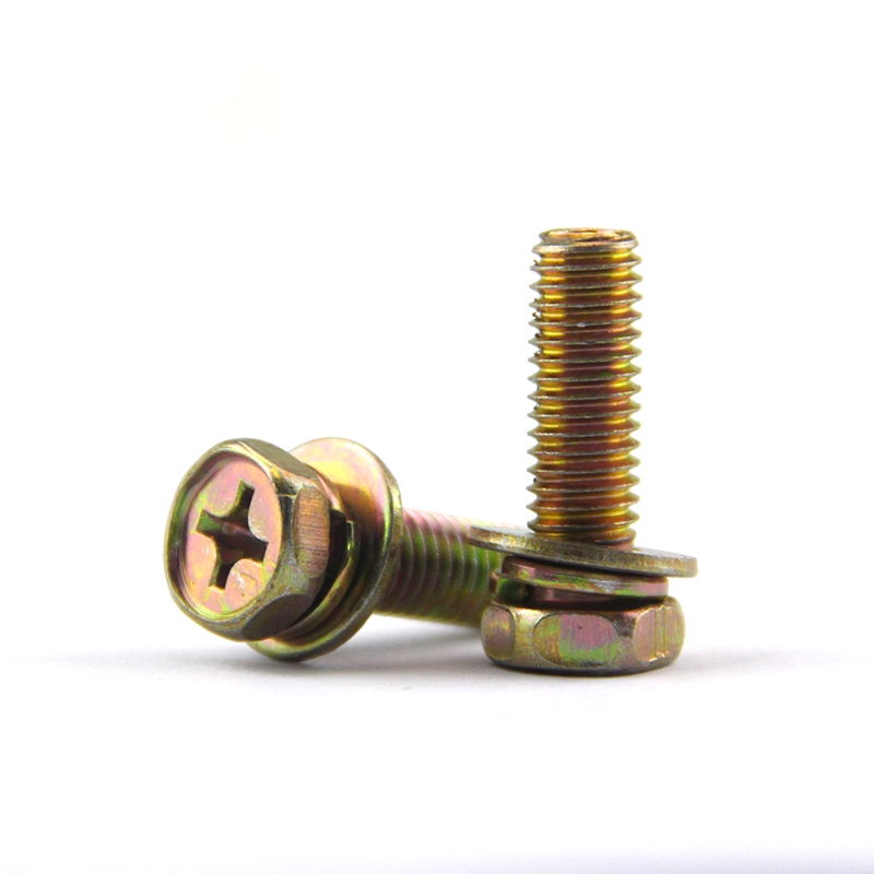 GB 9074 Cross Recessed Hexagon Combination Screw With Spring Washer Plain Washer Assemblies