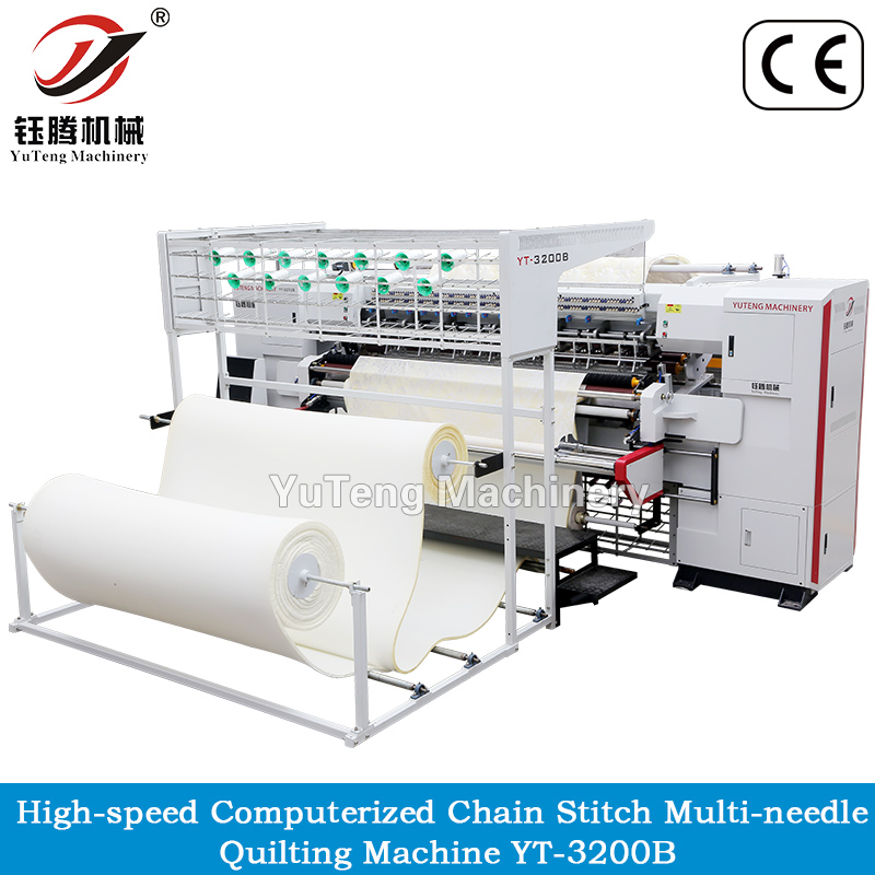 computerized Mattress Quilting Machinery Double Chain Stitch Multi Needle