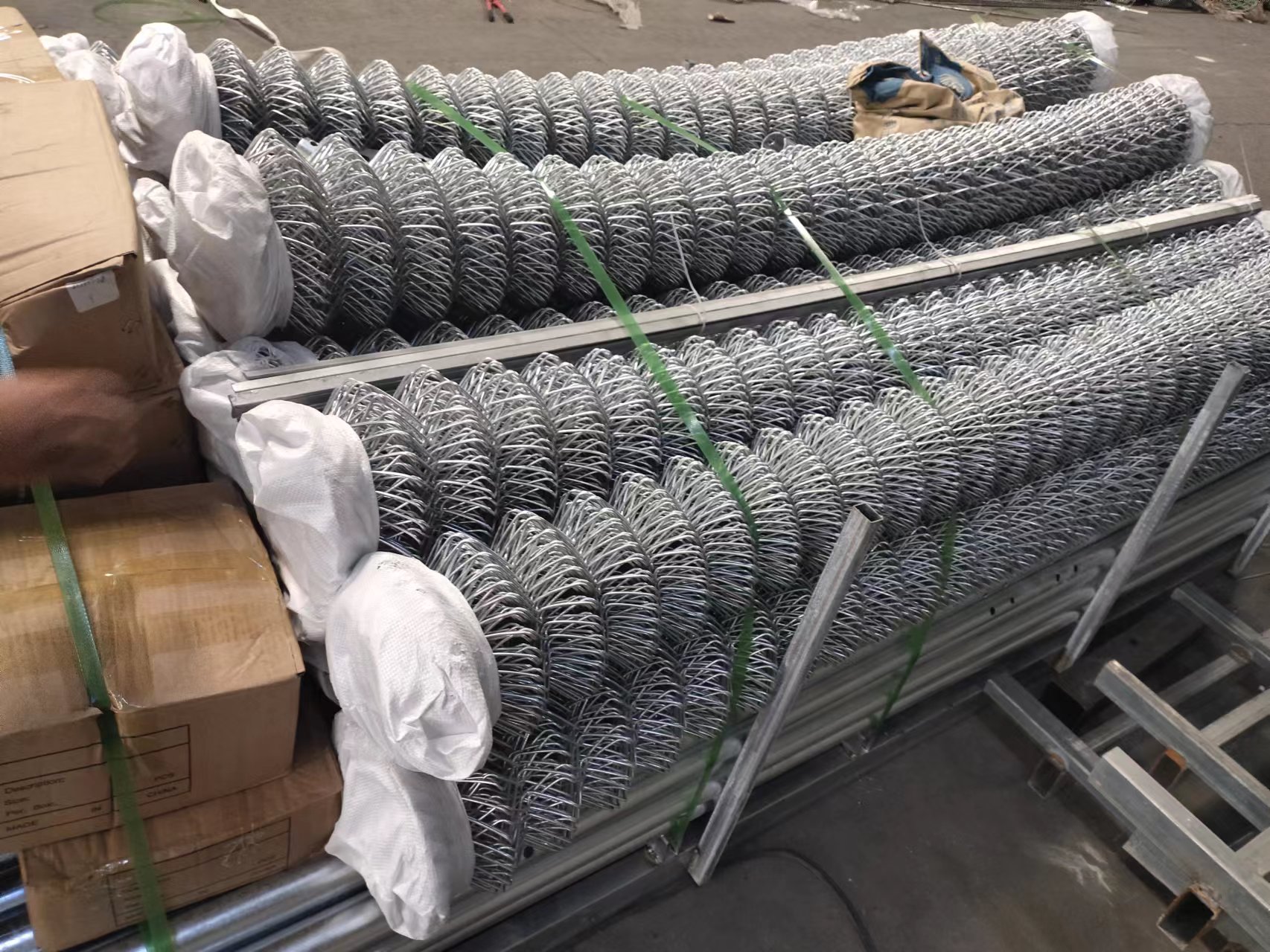 galvanized chain link fence