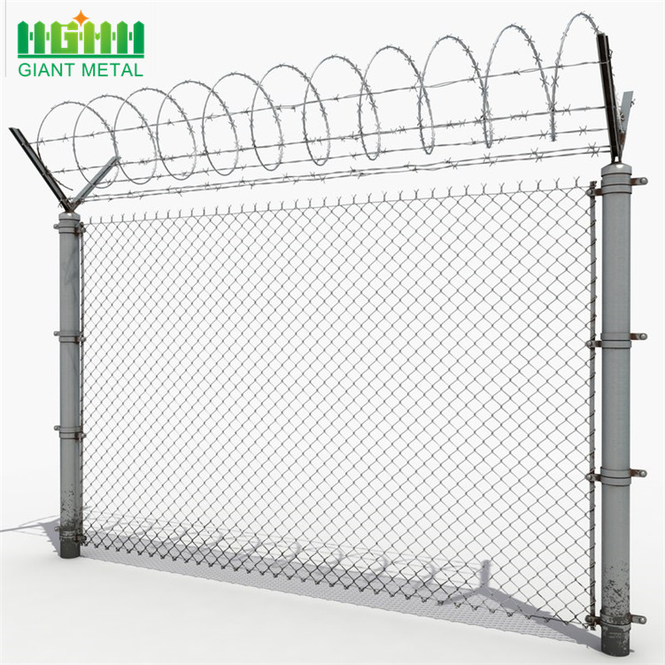 Galvanized PVC Coated 6ft High Chain Link Fence Rustproof Diamond Hole