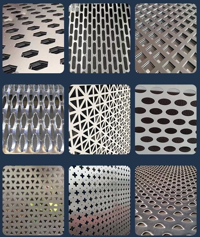 Custom Design Round Triangle Hole Aluminum Stainless Steel Perforated Sheet For Decorative Mesh