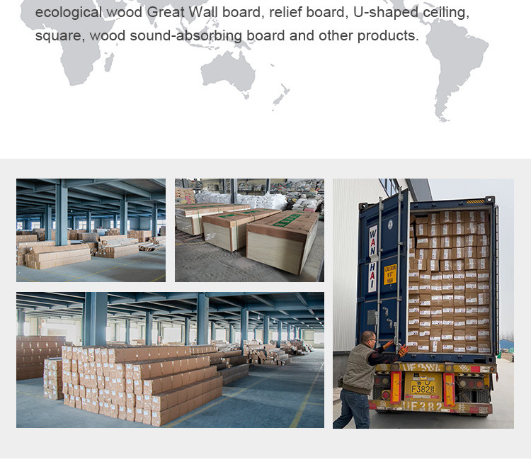 Eco Friendly Fireproof Decorative Wood Grain PVC Bamboo Fiber Wall Paneling