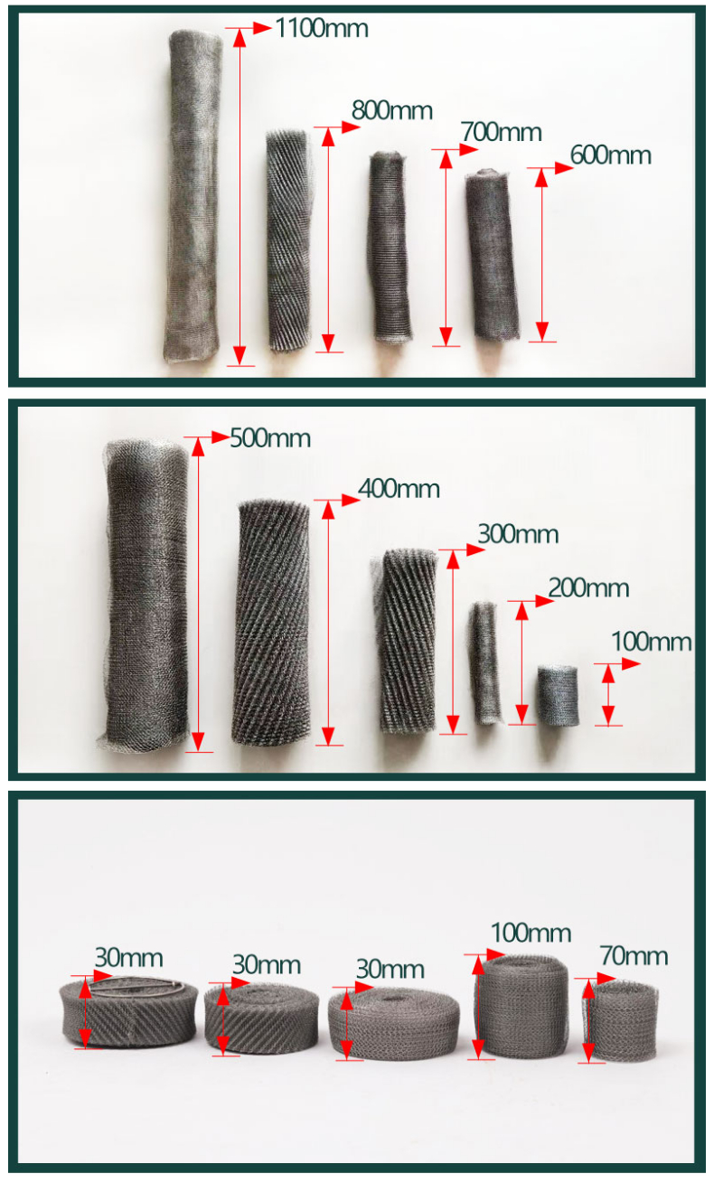 316 Knitted Stainless Steel Wire Mesh 2.5mm Thickness 500mm Width For Filtering