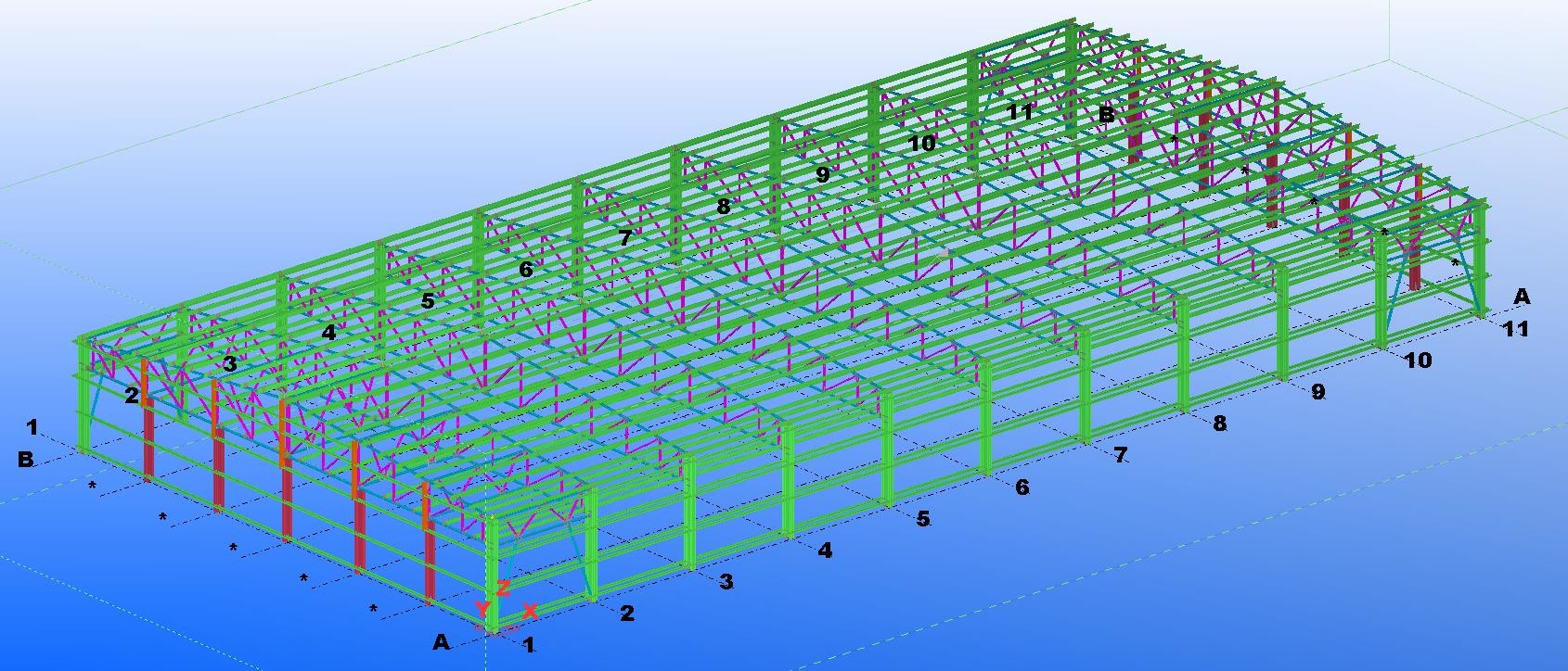 Painted Portal Rigid Frame Prefabricated Steel Structure Warehouse For Efficiency And Stability