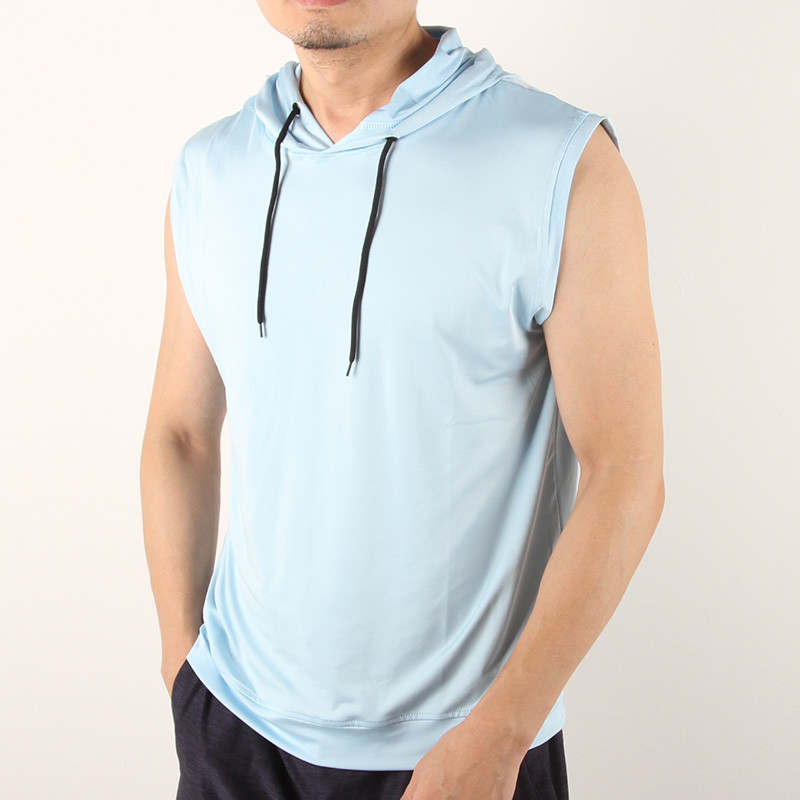 Men'S Casual Sleeveless 4 Way Spandex Hoody Vest