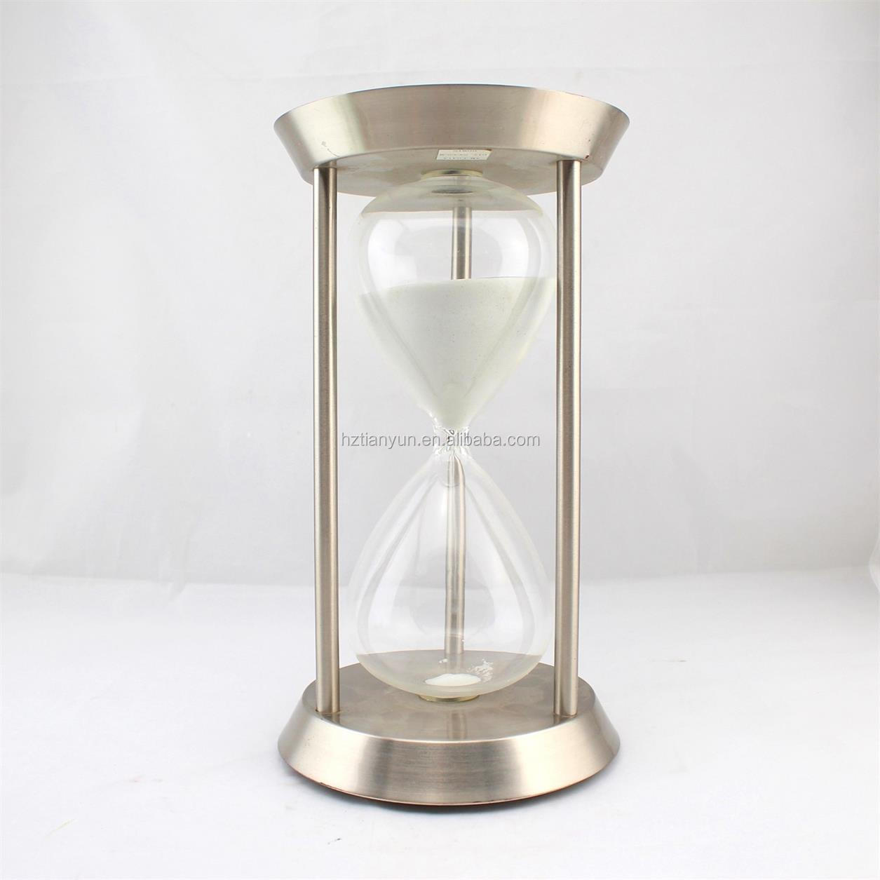 Antique Copper Metal Sand Timer Hourglass 3min 5min 30min For Gift