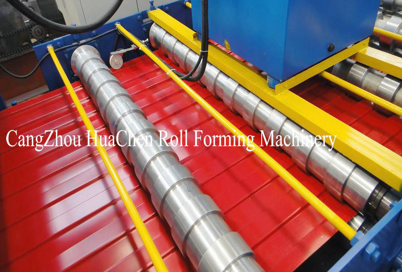 1.25M Width Trapezoid Roof Panel Roll Forming Machine For Commercial Metal Buildings