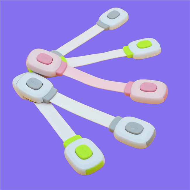 Push Button Pink Latch Cupboard Baby Security Door Locks ABS PE Eco - Friendly