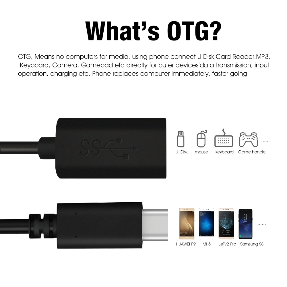 3.5MM-6.0MM Outer Diameter Projector HDMI Cable USB 3.1 Type C To USB Type A