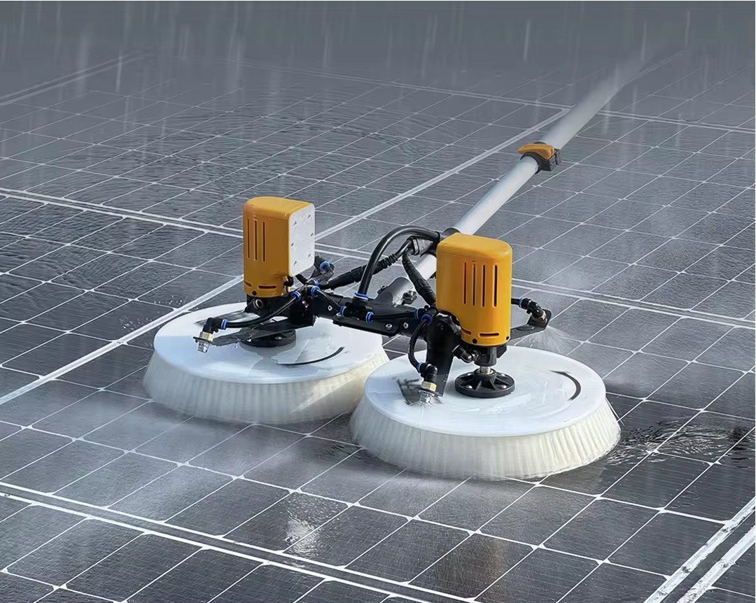 Double Head Solar Panel Cleaning Brush Telescopic Solar Panel Cleaning Brush