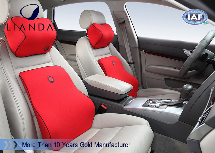 Velvet Auto / Memory Foam Car Seat Lumbar Support Cushion With Elastic Strap