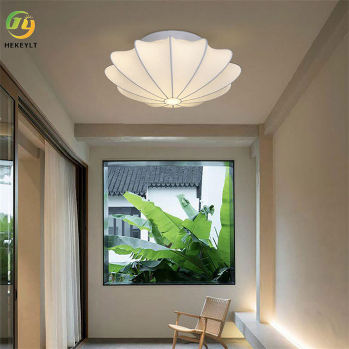 Semi Flush Mount LED Ceiling Light Glass Gold Flower Star