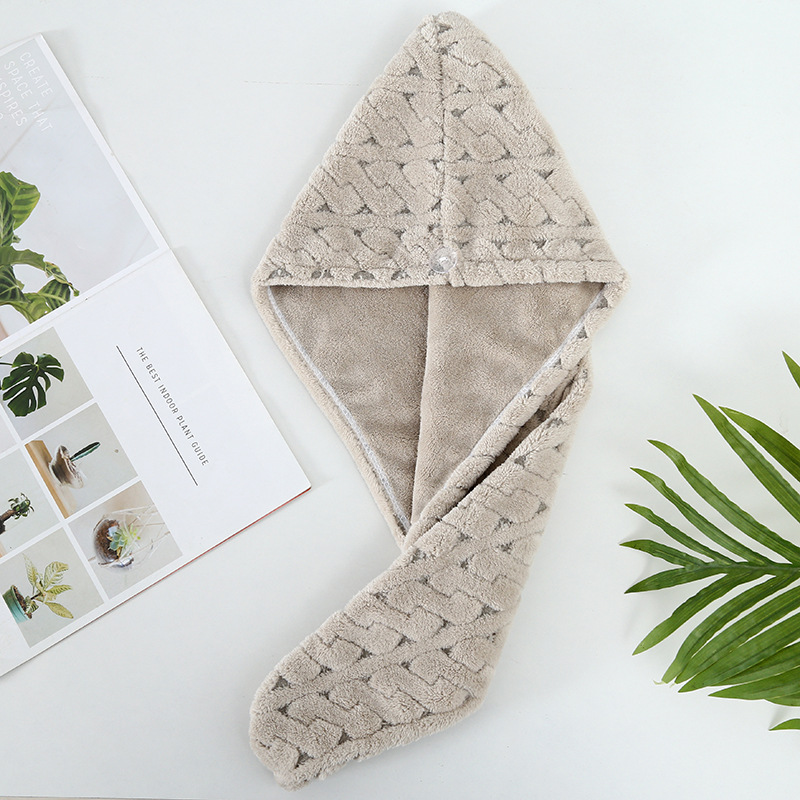Soft and Skin-Friendly Microfiber Dry Hair Cap Fast Absorbent 65*25cm Novelty Pattern