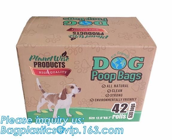 High Quality Eco-friendly Degradable Fashion With Printing Doggy Pet Dog Waste Poop Bags, Eco friendly pet dog waste poo