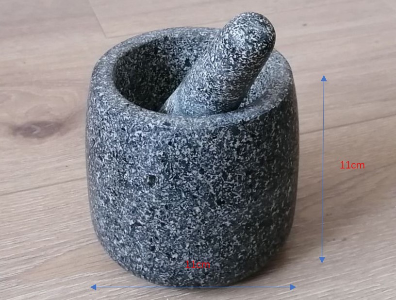 Home Kitchen Granite Marble Stone Mortar And Pestle Spice Mashed Garlic Jar