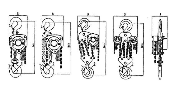 1 ton toyo chain hoist