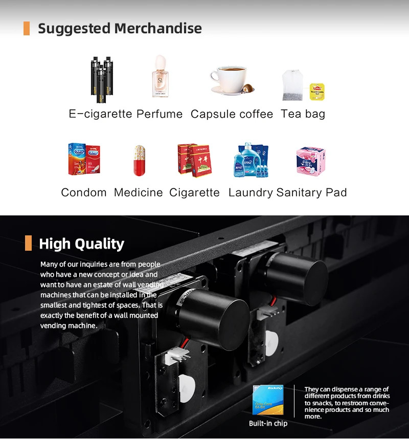 23.5" digital touch screen wall mounted vending machines with Remote control