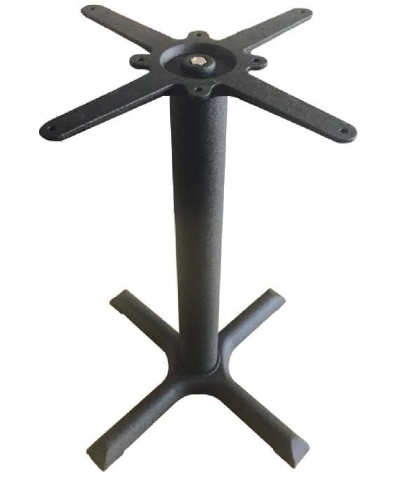 Restaurant Table base Cross Table leg Black Powder Coat Cast Iron Hospitality Furniture
