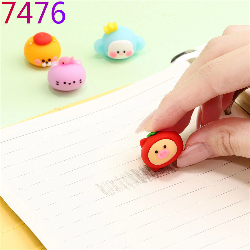 Sea Animal Fruit Cute Cartoon Pencil Erasers For Kids Classroom Prizes Party Staionery