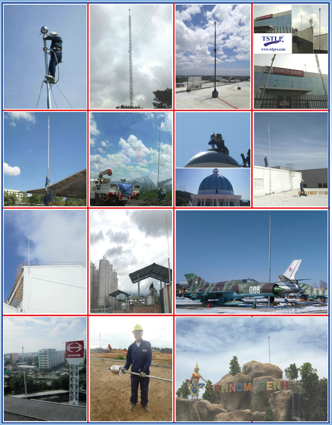 House Roof / Building Ese Lightning Rod Free - Maintenance After Multiple Lightning Strikes