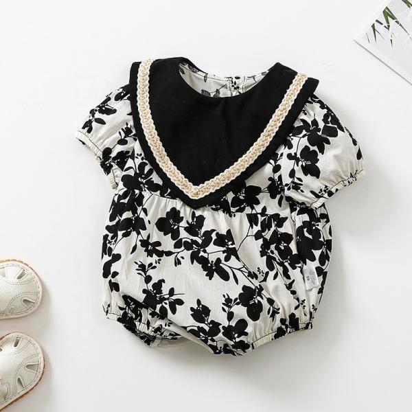 Wholesale Baby Boy Romper Sets Summer Plain Organic Baby Girl Jumpsuit Bodysuit