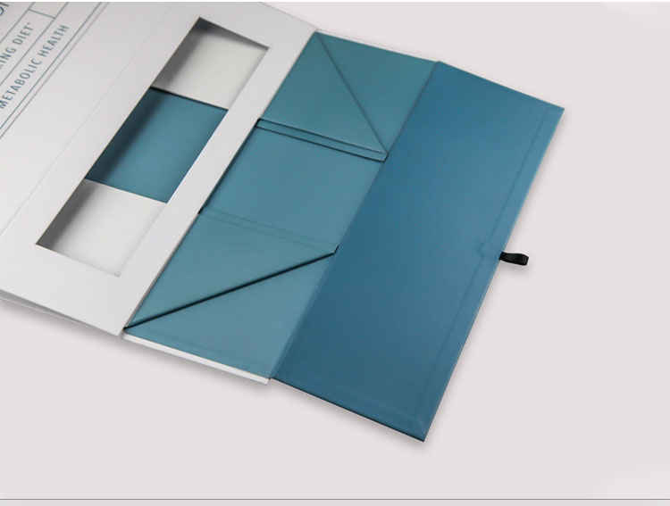 Cardboard Folded Gift Box Magnetic Lid Closure Book Style Rigid Sliding Packaging Flat Mailer