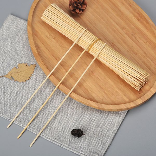 Round BBQ Bamboo Sticks 4.0 Width Bbq Bamboo Skewers Biodegradable