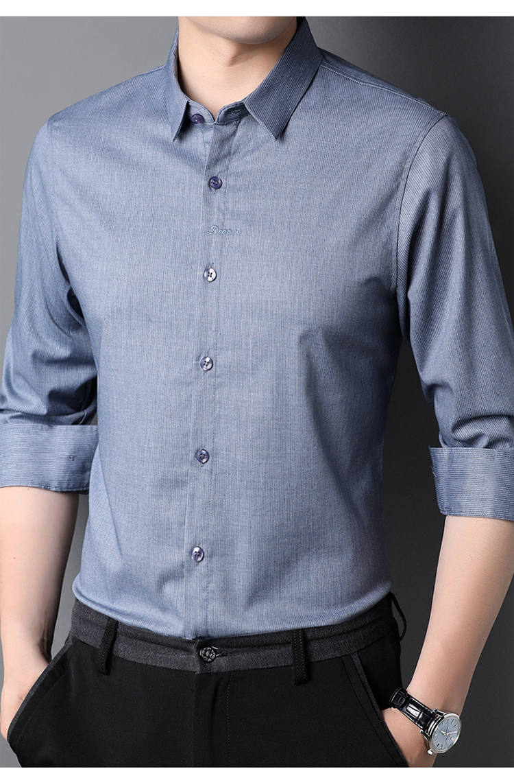 Autumn Popular Shirt Long Sleeve for Men and Boys Nonwoven Heat-transfer Printing