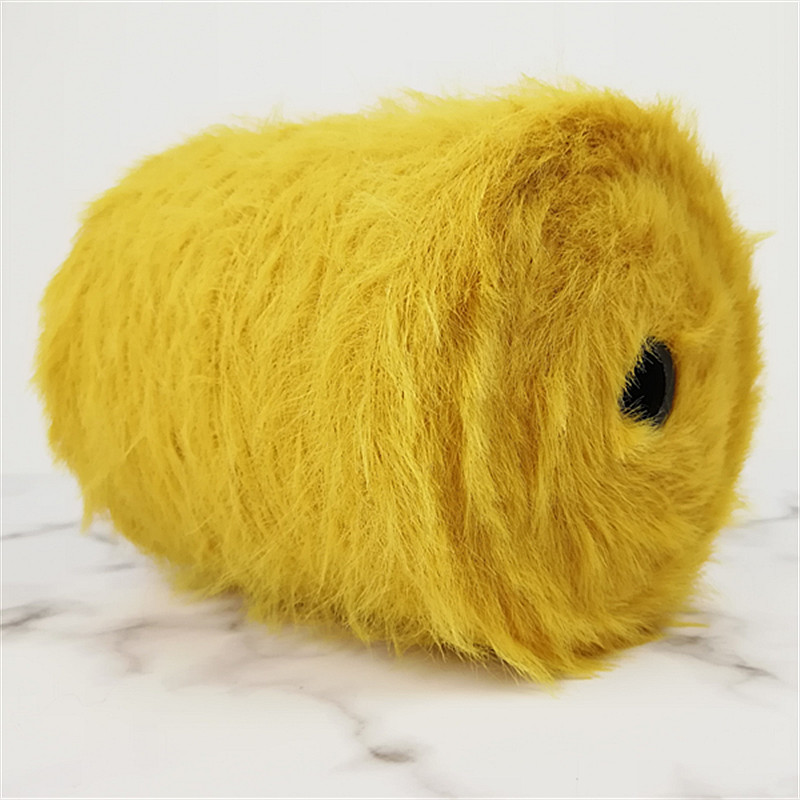 1/7NM 4CM Feather Yarn Long Hairy No Hairy Drop Off 100% Nylon Customized Color Core Yarn