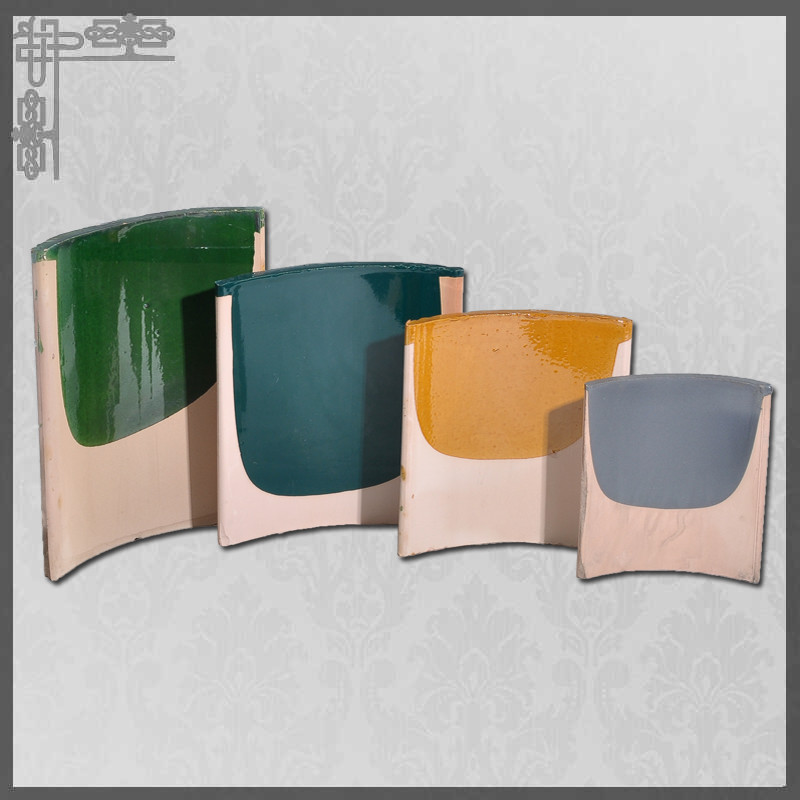 Colored Ceramic Chinese Glazed Roof Tiles Decoration Asian Wooden Gazebo Roof Tiles