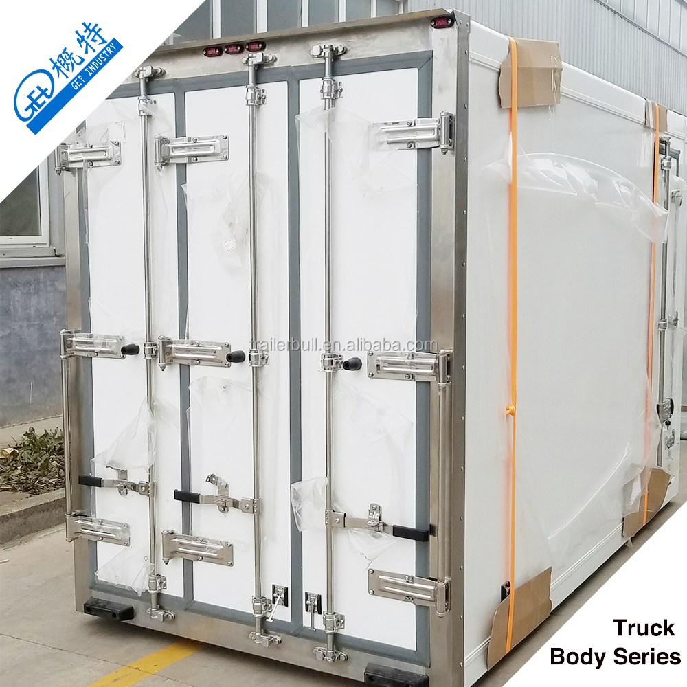 Stainless Steel 45ft 3 Axle Frozen Meat Refrigerated Trailer with Thermoking Carrier Units
