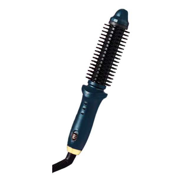 Jiuokay Dark Green Cylindrical Electric Hot Comb Hair Straightener For Quick