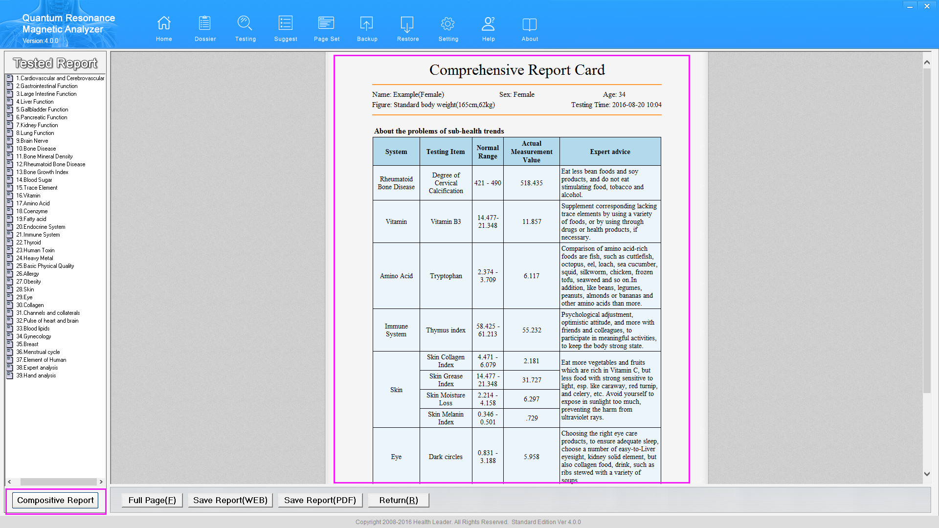 Quantum Resonance Magnetic Analyzer with Body Health Massage Therapy 47 Report English Spanish 4.7.5 Software