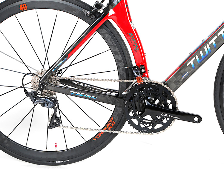 Red 22 Speed Carbon Fiber Road Bike Shimano Ultegra Aluminum Alloy Rim