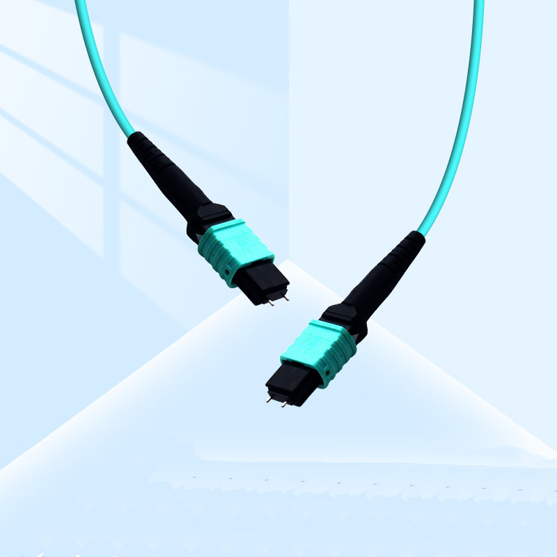 Professional Factory 12 cores Fiber Optic Patchcord OM3 male MPO Fiber Optic Patch cord