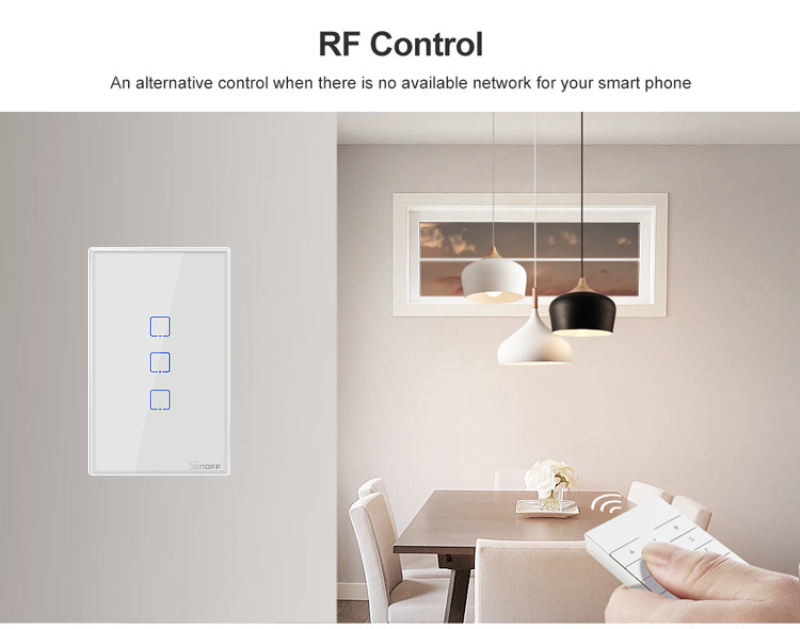 Sonoff Eu Us Uk Smart Wifi Wall Light Switch 1 2 3 Gang Touch/wifi/rf/app Remote Smart Home Wall Touch Switch Work With