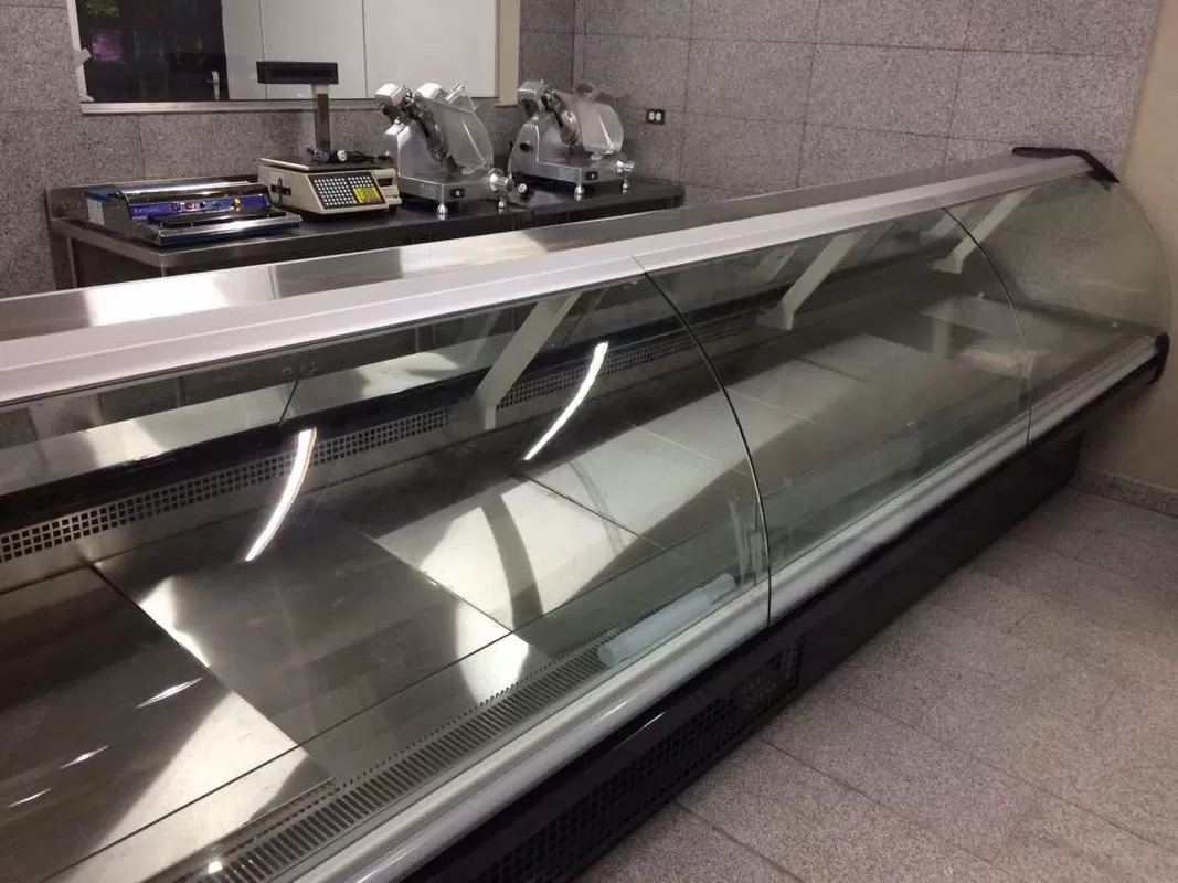 Refrigerated Display Serve Over Counter Meat Display Cooler With LED Light