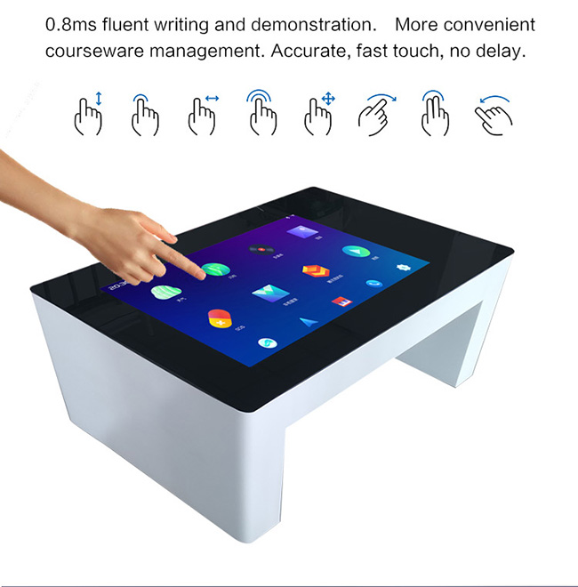43 Inch LCD Advertising PCAP Smart Coffee Table With Touch Screen
