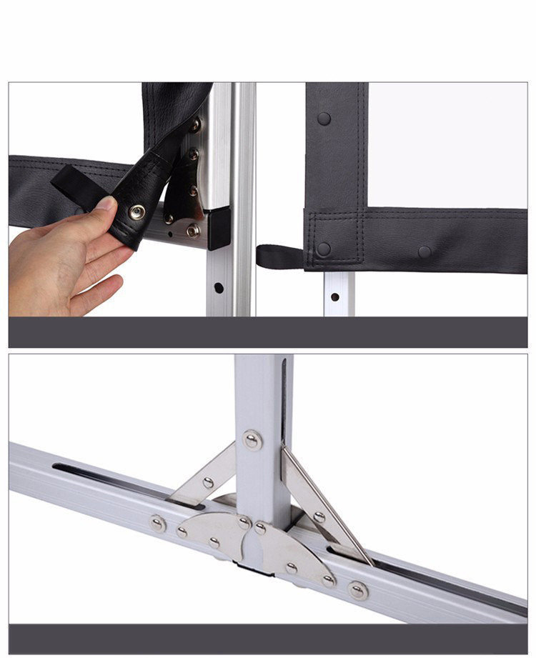 72 Inches Fast Folding Projector Screen Fold Up Matt White Color