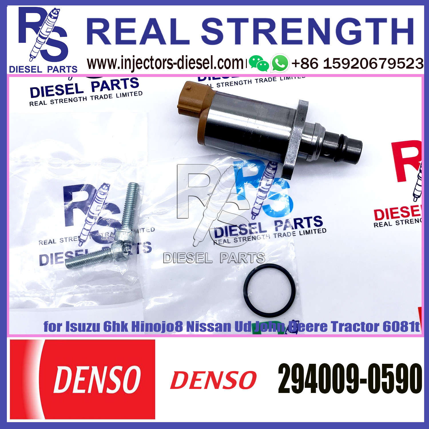 DENSO Suction Control Valve 294009-0590 Applicable to Isuzu 6hk Hinojo8 Nissan Ud John Deere Tractor 6081t