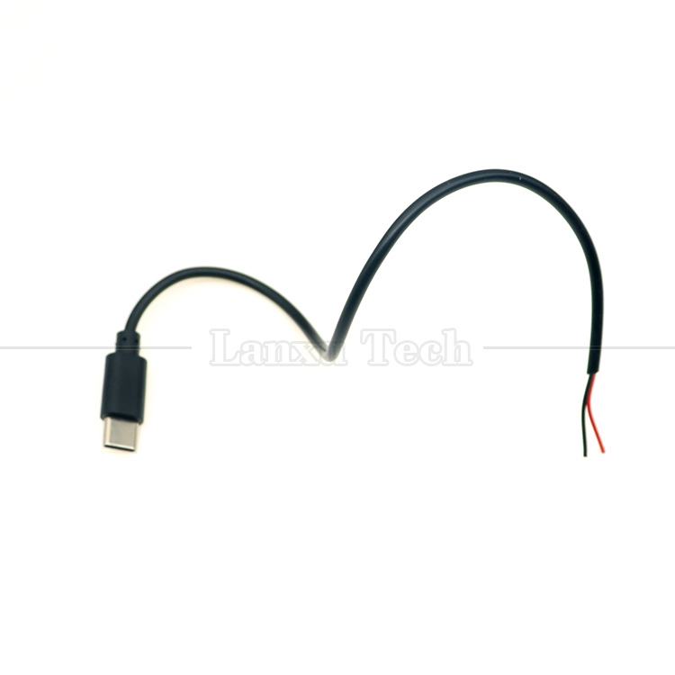 OEM Data Charging USB Type C Male Female to Stripped Open Wire End Pigtail Cable