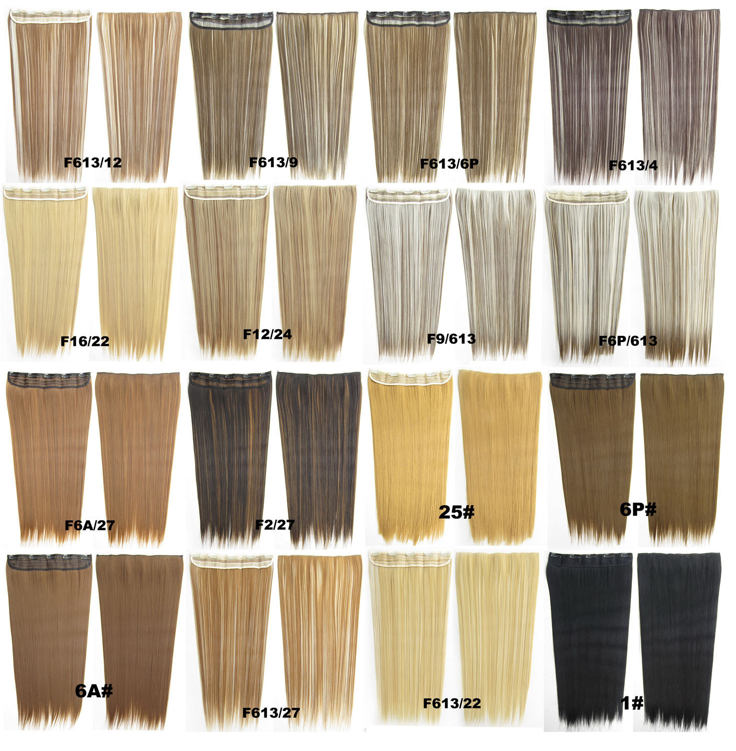 Synthetic Blonde Hair Extensions Korean Straight Human Hair Weave