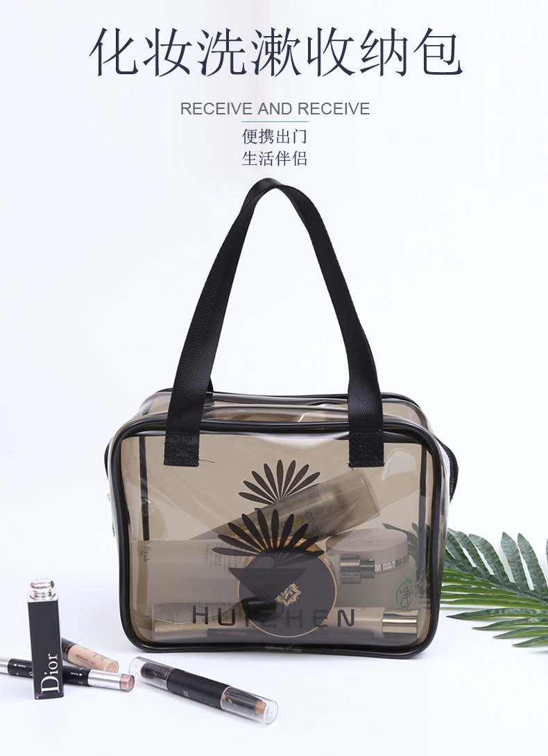 High Durability Waterproof Cosmetic Bag With Heat Transfer Printing Surface