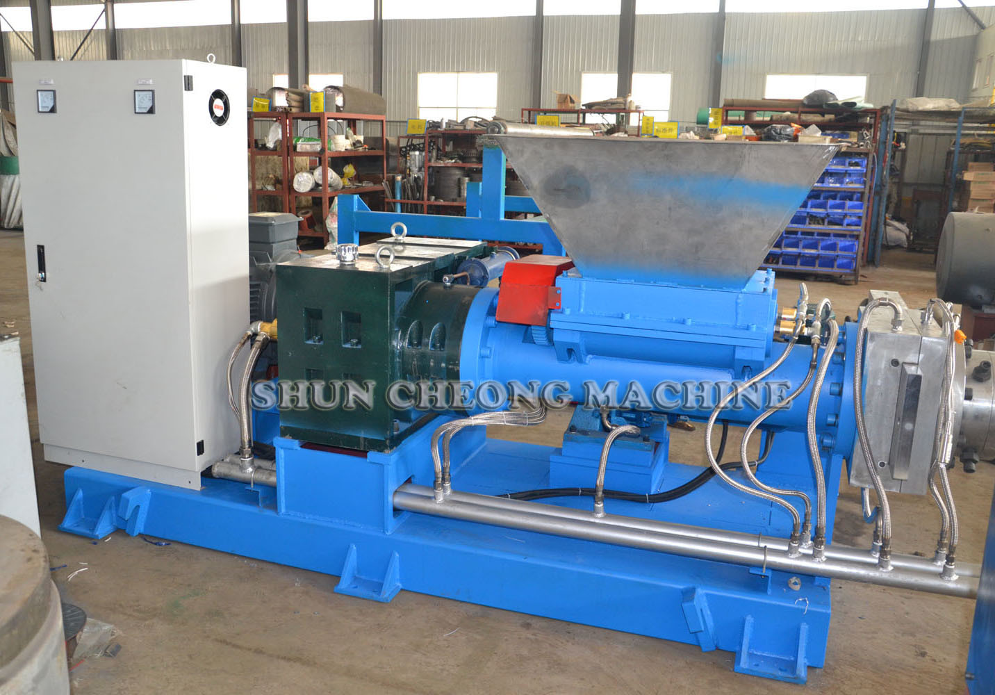 power Saving Mixing Mill Rubber Strainer Extruder 45KW