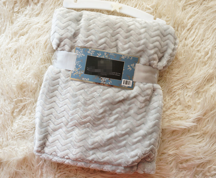 Small Jacquard Style Flannel Blanket For Baby , Children Kids Throw Blanket