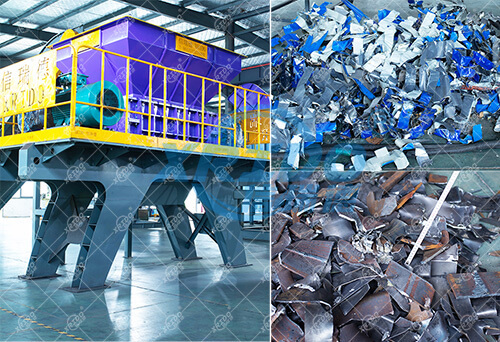 Xrido Aluminum Can Shredder for Metal Recycling 1-10cm Output