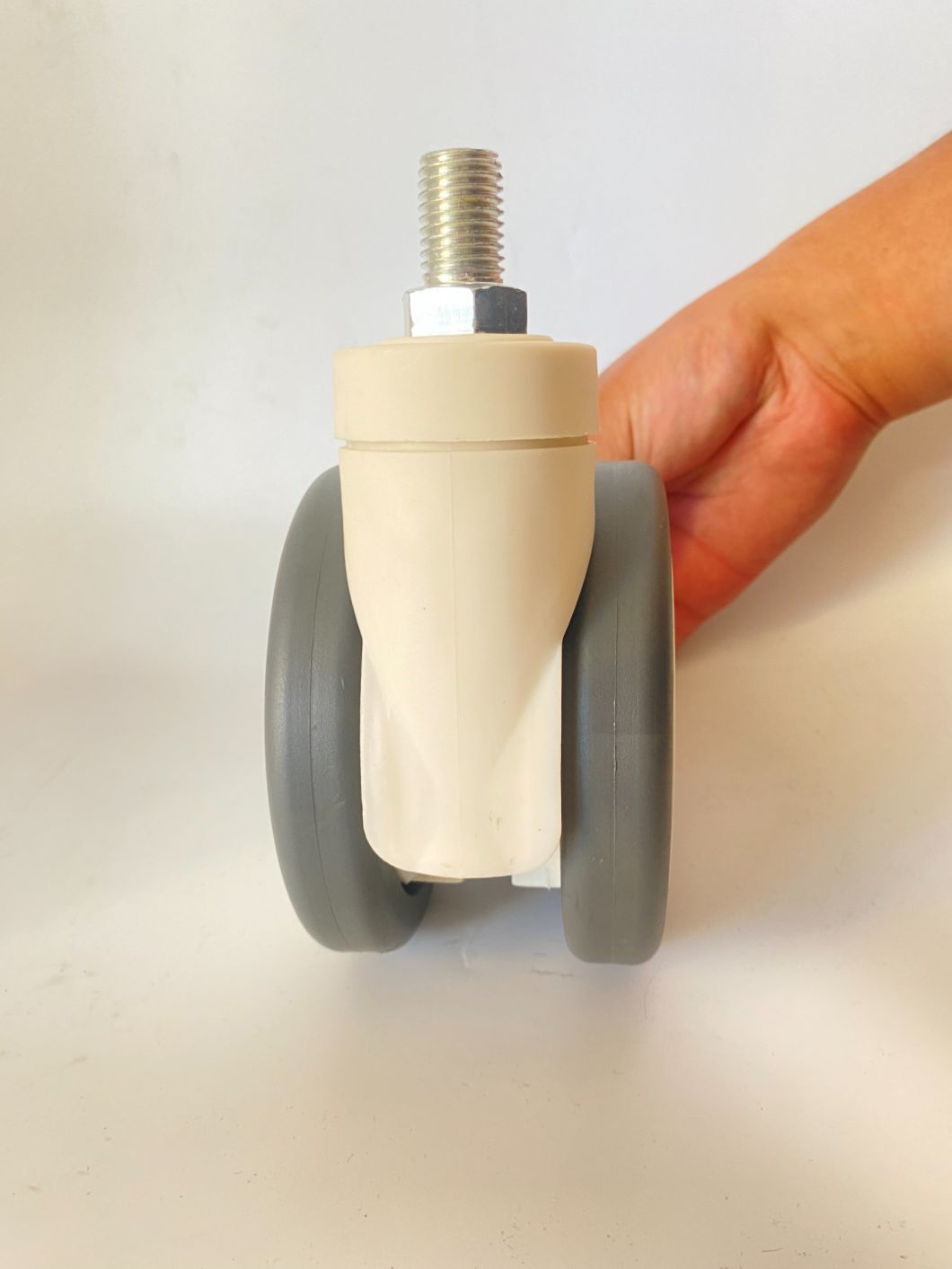 100mm Hospital Bed PU Threaded Stem Swivel Medical Caster