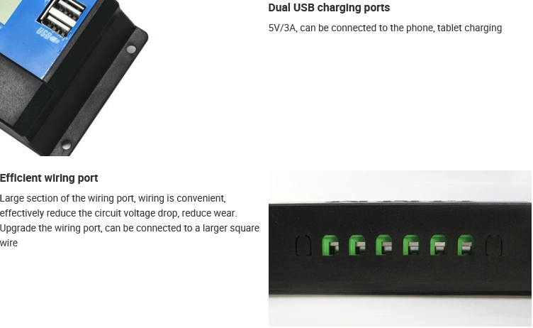 12V 24V 30A 20A 10 Amp PWM Solar Charge Controller 2 USB 5V 2A MCU Control
