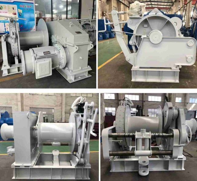 100KN 150KN 200KN Electric Hydraulic Ship Winch Marine Mooring Winch