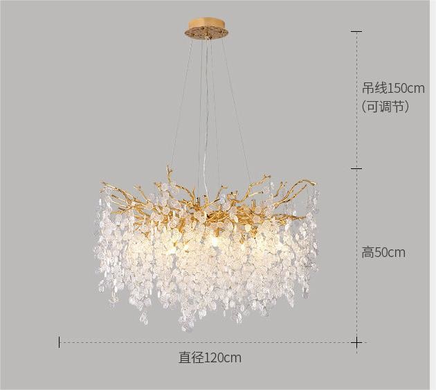 Modern Commercial Chandeliers Lighting Indoor Crystal Glass Pendant Lamp